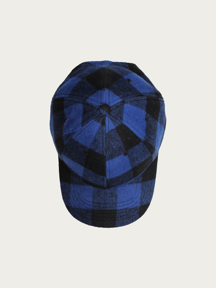 Winterliche bugatti Baseballkappe mit Boxkaro-Design - royal blue / One Size | 629223-560