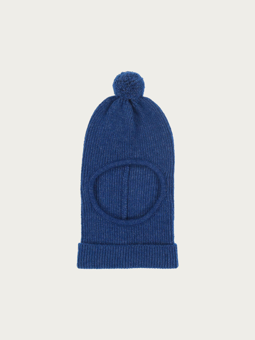 Sustainability Edition - Gerippter Strick-Kapuzenschal mit Pompon - royal blue / One Size | 647017-560