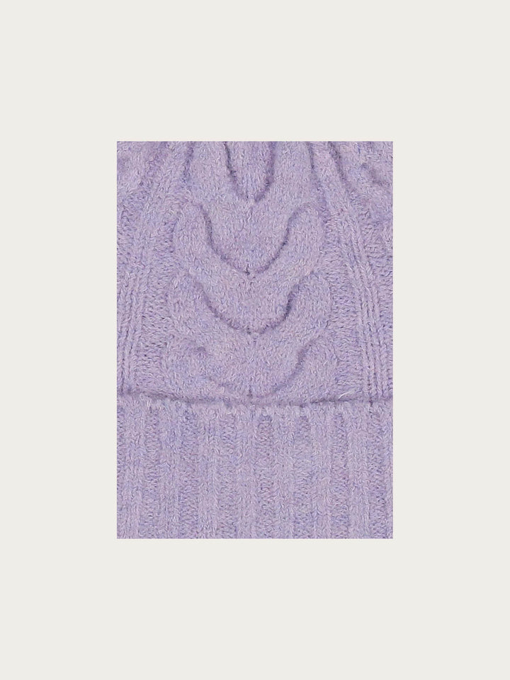 Sustainability Edition - Strickmütze mit Zopf-Mustern - lilac breeze / One Size | 647028-463