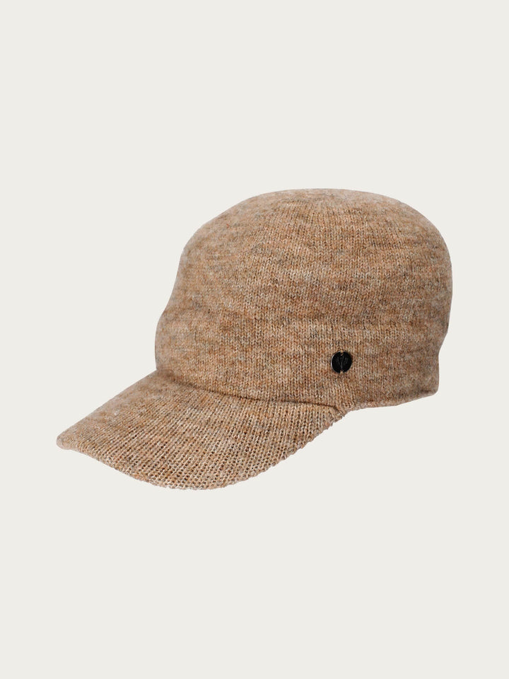 Gestrickte Basecap in Wollmischung - camel / One Size | 647032-180