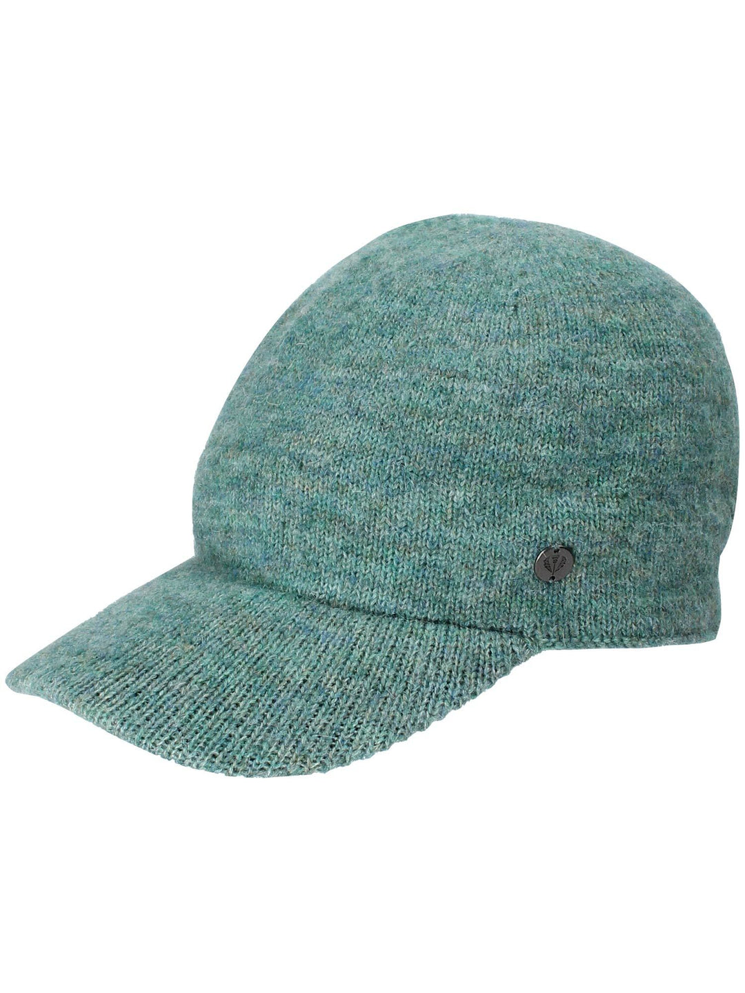 Gestrickte Basecap in Wollmischung - petrol / One Size | 647032-690