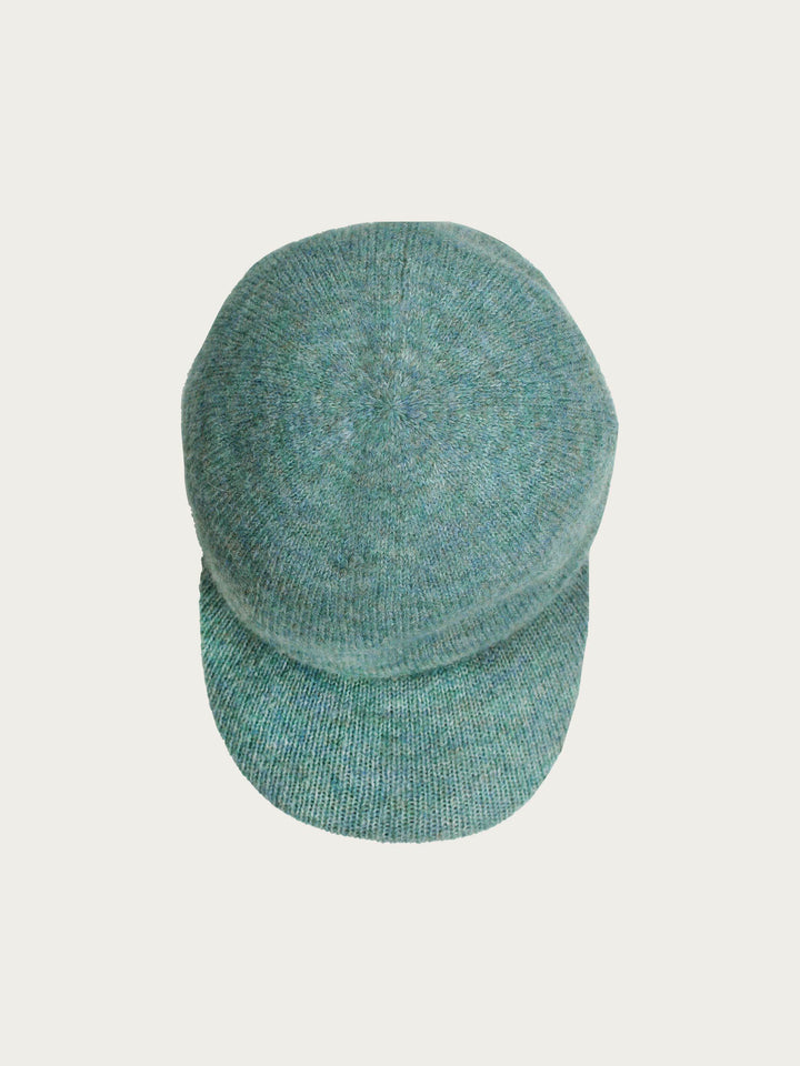 Gestrickte Basecap in Wollmischung - petrol / One Size | 647032-690