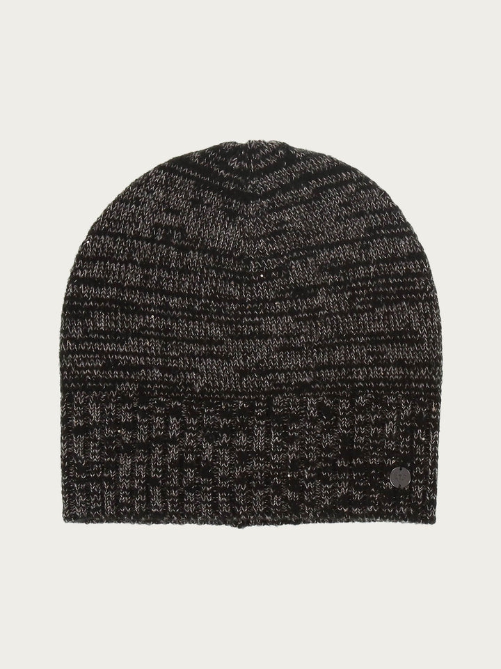 Strickmütze mit zartem Glitzer - black / One Size | 667077-990