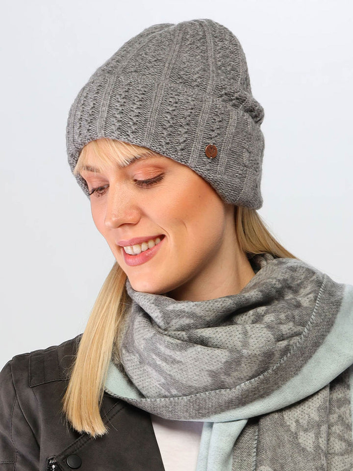 Strickmütze in Kaschmirmischung - grey / One Size | 684014-960