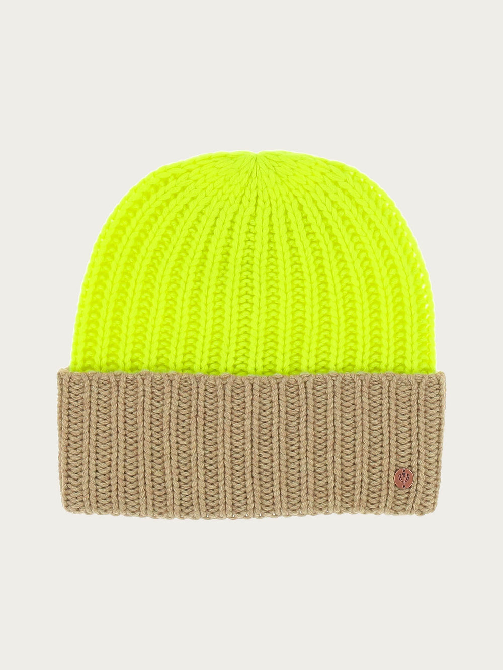 Strickmütze in Neonfarbe in Kaschmirmischung - neon yellow / One Size | 684042-001