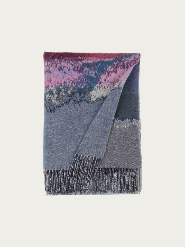 Sustainability Edition - Cashmink-Decke mit Aquarell-Design - Made in Germany - denim | 670203-580