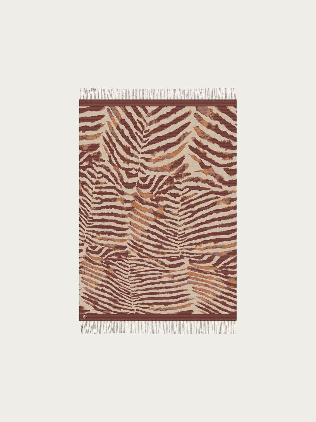 Sustainability Edition - Cashmink-Decke mit Zebra-Design - Made in Germany - nougat | 670204-850