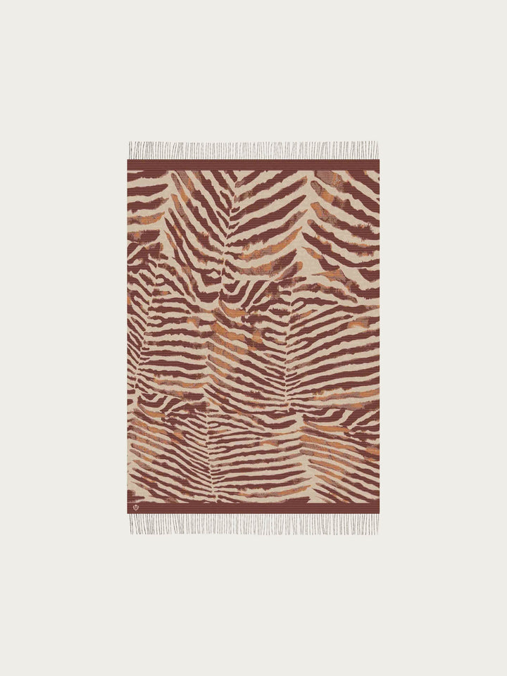 Sustainability Edition - Cashmink-Decke mit Zebra-Design - Made in Germany - nougat | 670204-850